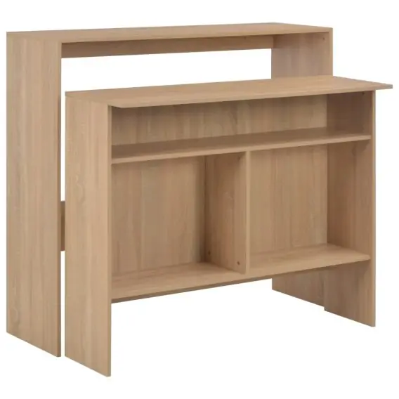 Zniżka Stół barowy z 2 blatami, dąb, 130 x 40 x 120 cm Lumarko! - Hurtownia wielobranżowa Lumarko
